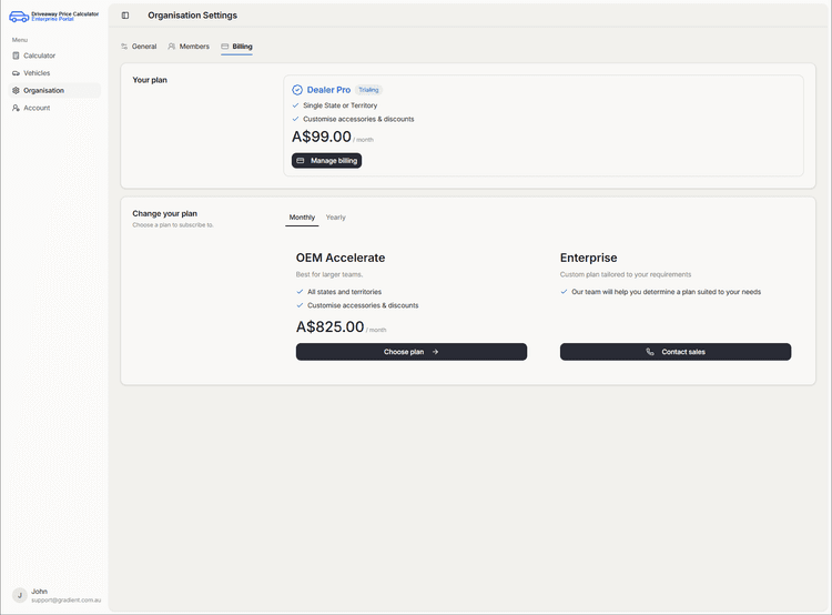 Manage subscriptions | Documentation | Gradient DAPC