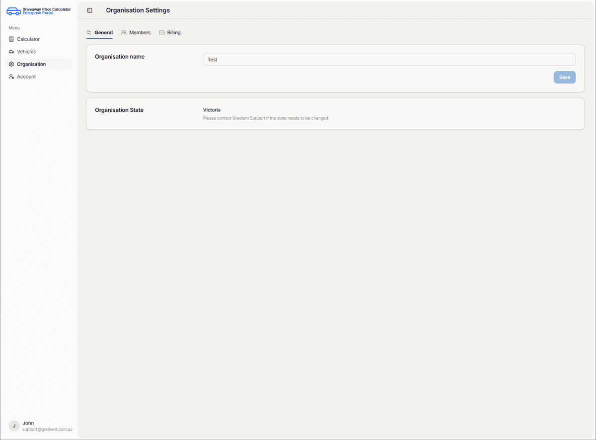 Organisation settings | Documentation | Gradient DAPC
