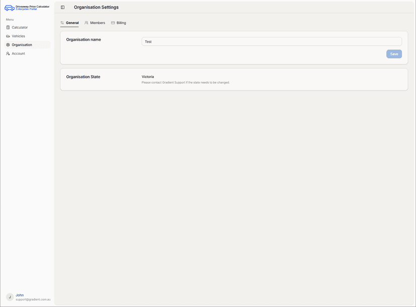Organisation settings | Documentation | Gradient DAPC