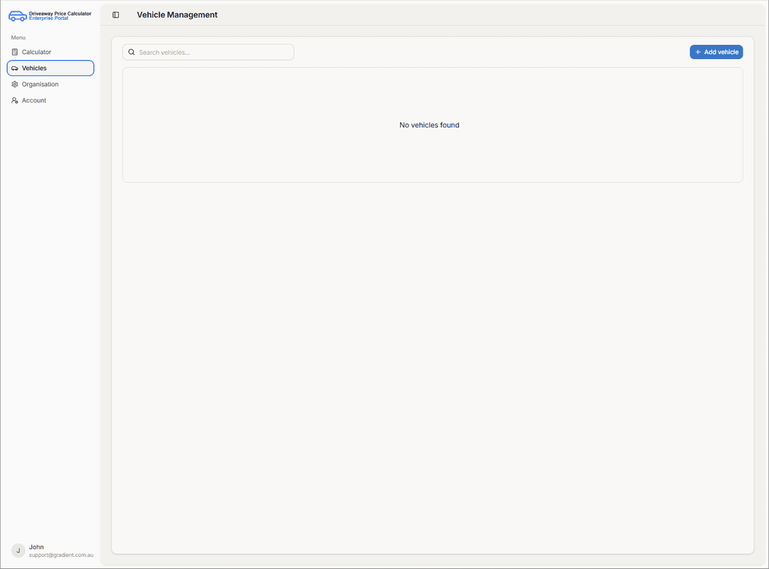 Managing vehicles | Documentation | Gradient DAPC