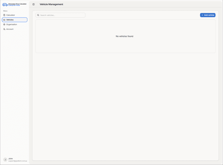 Managing vehicles | Documentation | Gradient DAPC